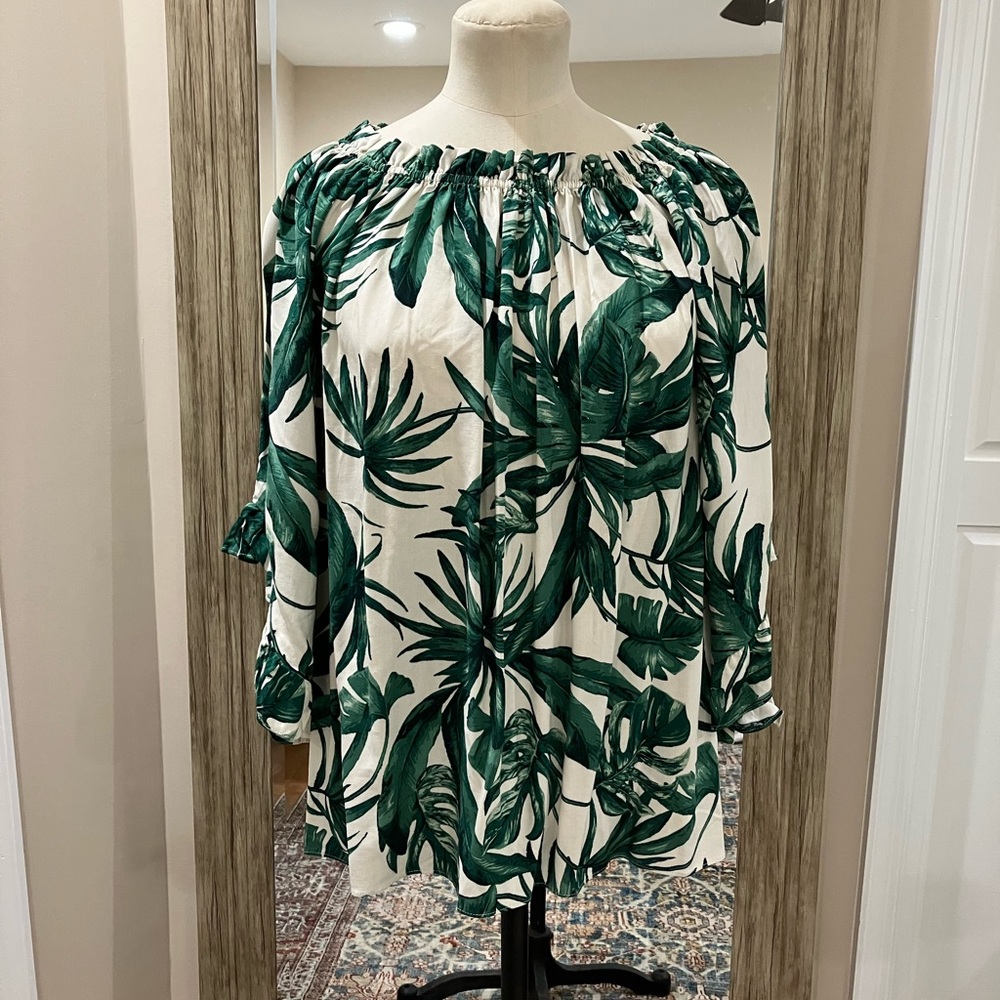 Palm Leaf Blouse NWT